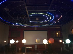 planet orbits animated with LED strips