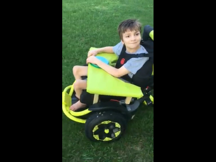 child driving switch-adapted Wild Thing powered vehicle