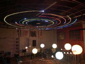 planet orbits animated with LED strips