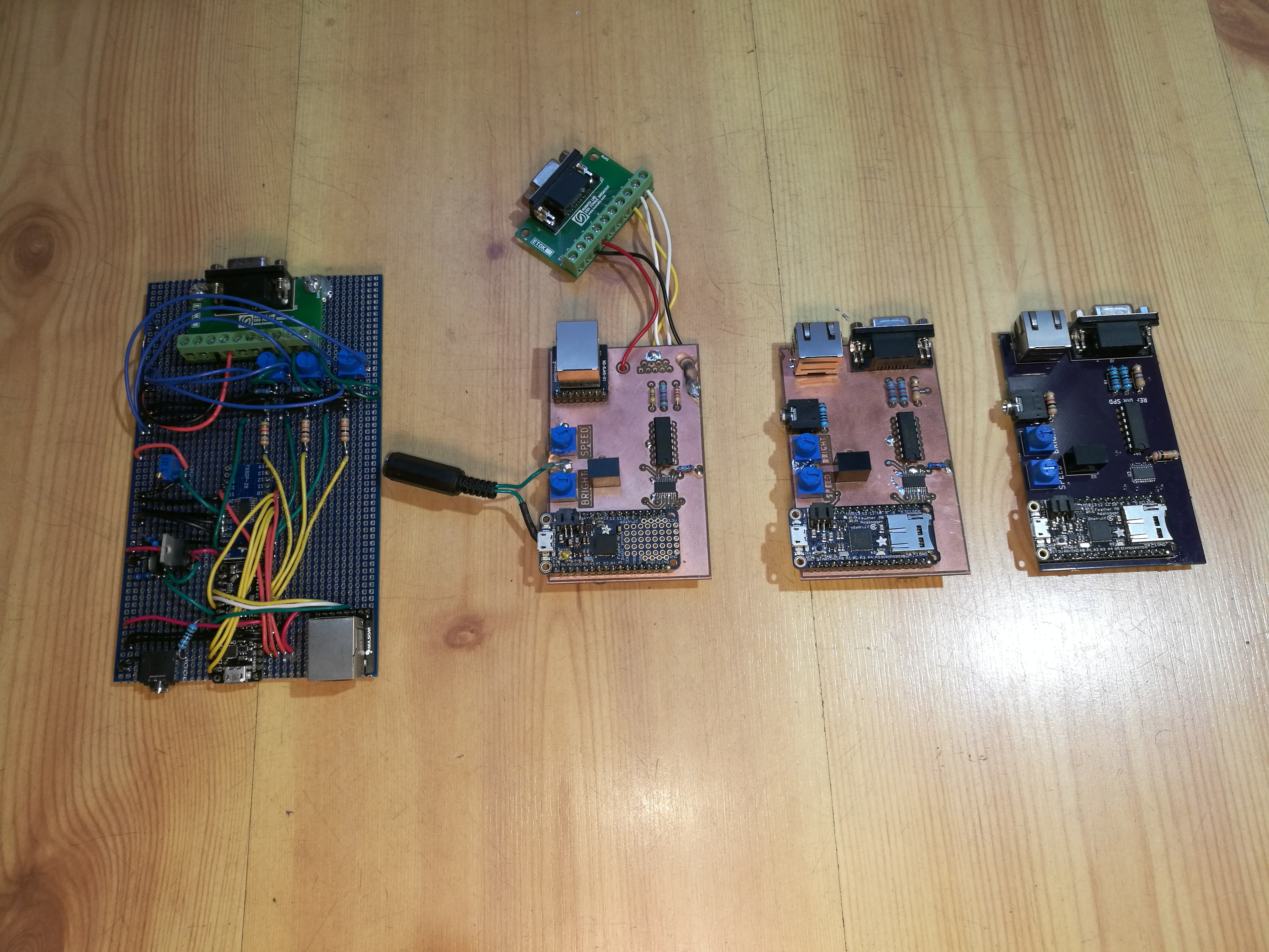 iterations of power wheelchair control PCB