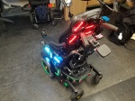 motorcycle LED strips on power wheelchair