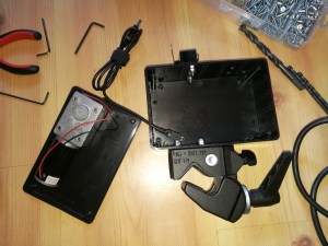 Slam Dunk housing with motor, limit switch, and clamp mounted